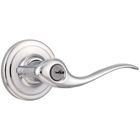 Kwikset Tustin Entry Door Lock W/ 6AL Latch and RCS Strike Bright Chrome Finish 740TNL-26